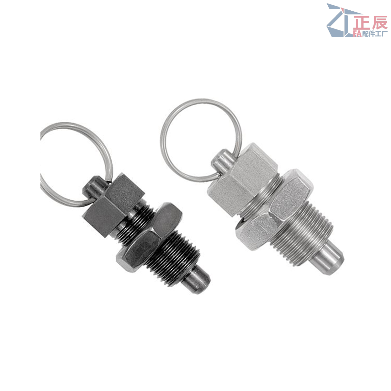 스테인레스 스틸 인덱싱 플런저 풀 링 와이어 루프가 있는 비 잠금 장치 GN 717 시리즈 PBUL