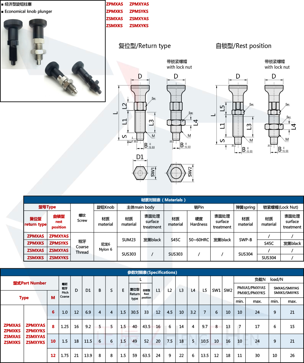 경제적인 손잡이 플런저