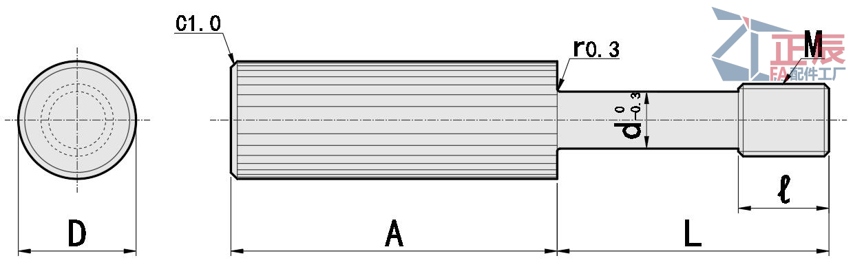 캡티브 나사 플랫 롱 널링 헤드 스테인레스 스틸 GUTBR