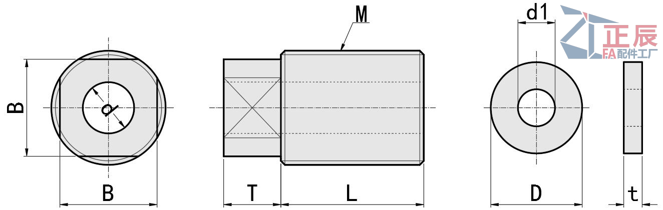레벨링 나사 큰 구멍 렌치 플랫 있음 LVGB LVGM LVGS