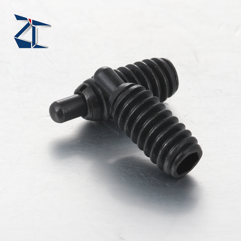 핀과 육각형이 있는 스프링 플런저 인치 측정