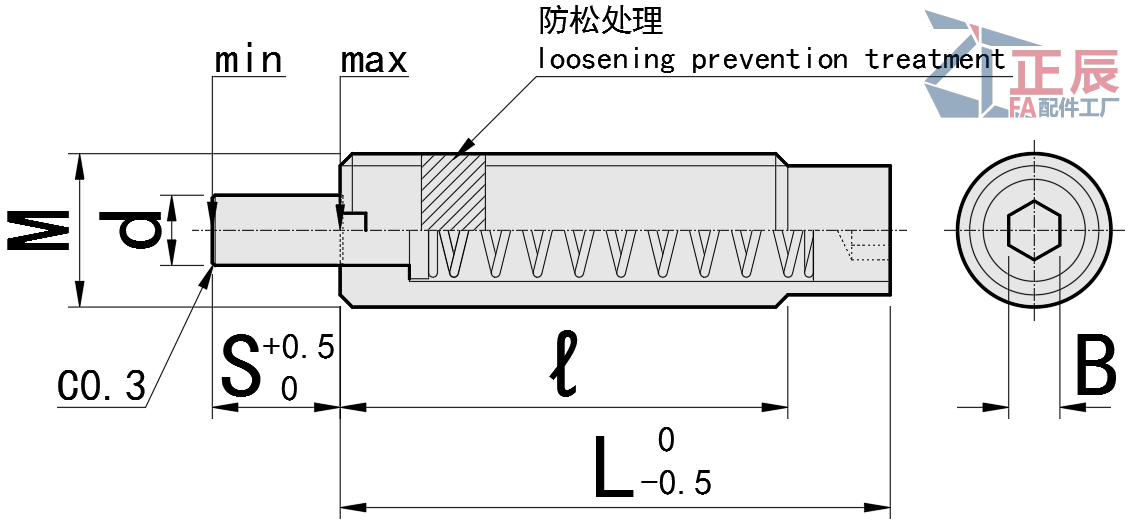 스프링 플런저 플랫 노즈 PJLF