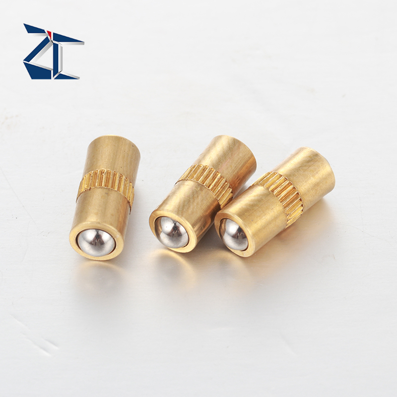 고품질 양면 볼 노즈 플런저 핀 황동 스프링 로드 볼 플런저