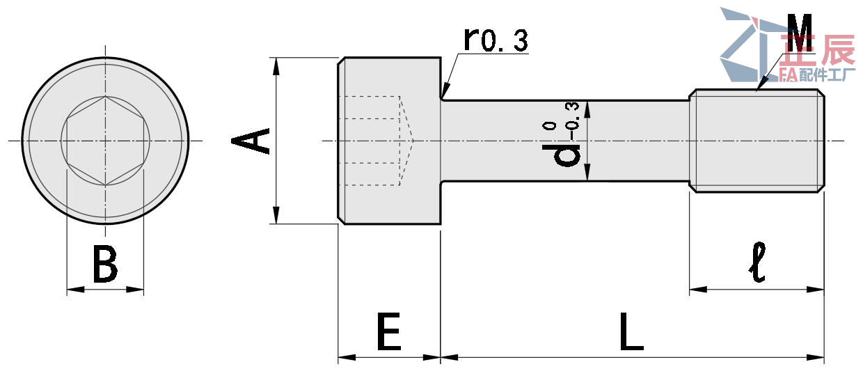 스테인레스 스틸 캡티브 나사 육각 소켓 헤드 캡 길이 설정 가능 GUTB