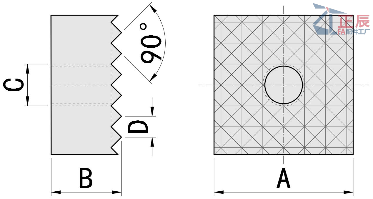 그리퍼 패드 사각형 ZT20
