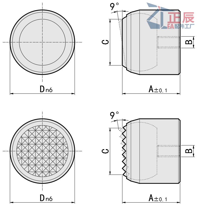 매끄러운 볼 엔드 볼트 PT52 PT53